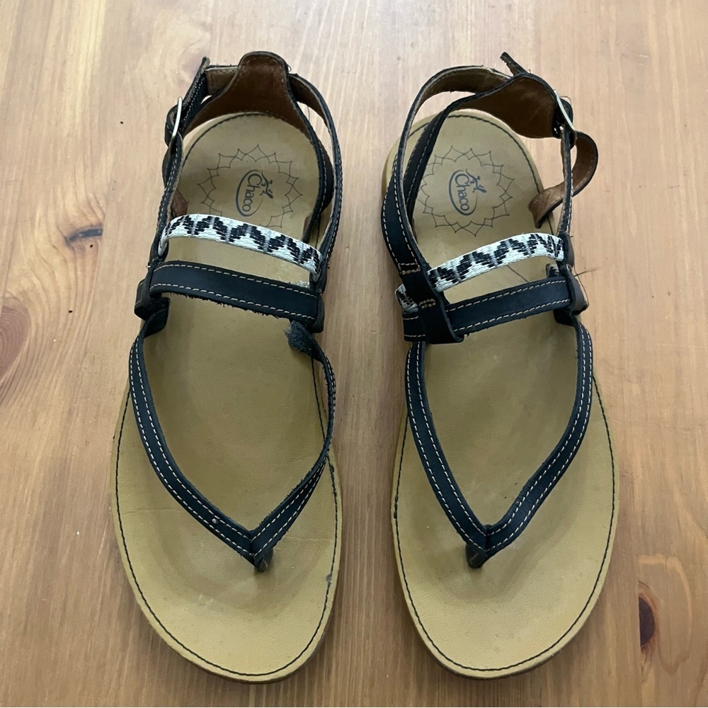 Chaco’s Women’s Loveland Dolman Black Leather Webbing Adjustable Sandal SZ 7 - Picture 11 of 12